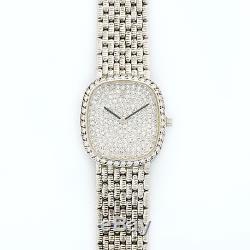 Audemars Piguet White Gold Pave Diamond Bracelet Watch