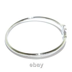 Auth TIFFANY&Co. T Wire Bracelet 18K White Gold Bangle