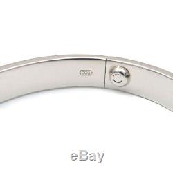 Authentic Cartier Love Bracelet Bangle 18K Size #17 White Gold Used F/S