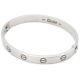 Authentic Cartier Love Bracelet Bangle K18WG Size #16 White Gold Used F/S