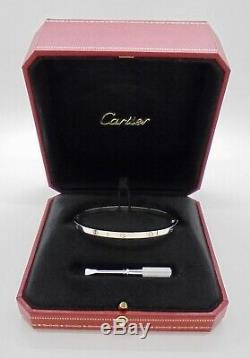 Authentic Cartier Love Bracelet SM 18k White Gold Size 19 with CoA RRP$6,500
