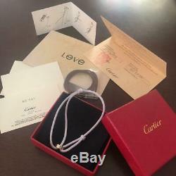 Authentic Cartier Love Charity bracelet 18K 750 WG White Gold