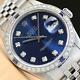 Authentic Mens Rolex Datejust Blue Diamond 18k White Gold & Steel Watch