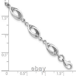 Avariah 14K White Gold Fancy Link Bracelet 7.5
