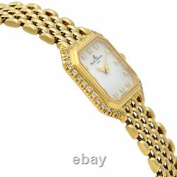 Baume et Mercier 18K Yellow Gold MOP Diamond Quartz Ladies Watch 18259