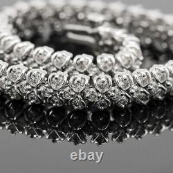 Beautiful Heavy 5.52ct Diamond Tennis Bracelet in 14ct Solid White Gold 18gr