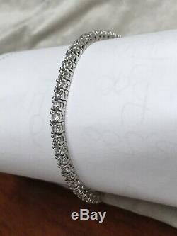 Beautiful Tennis Bracelet 3.00 Ctw G-si1 Natural Genuine Diamonds 14k White Gold