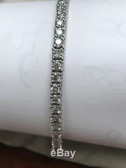 Beautiful Tennis Bracelet 5.00 Ctw G-si1 Natural Genuine Diamonds 14k White Gold
