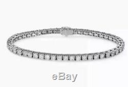 Beautiful Tennis Bracelet 6.00 Ctw G-si2 Natural Diamonds 14k White Gold