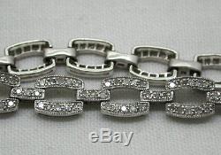 Beautiful Vintage 18ct White Gold And 1.00ct Diamond Set Bracelet