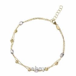 Bracelet IN Yellow and White Gold 18 Carat With Elements Diamond Women's