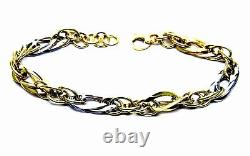 Bracelet Yellow and White Gold 18K 1000 (750) Jersey Pattern Women's