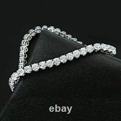 Brilliant 7 Ct Round Diamond Tennis Bracelet Wedding Ring 14k White Gold Finish
