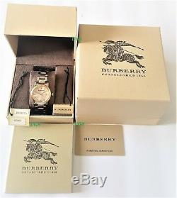 Burberry Watch Women's Silver Dial Band Silver Gold Tone BU9115 Genuine White