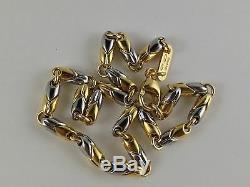 Bvlgari Bulgari Bracelet Anklet in 18k 750 White & Yellow Gold Unisex 9 inches