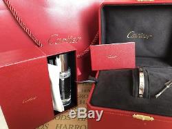 CARTIER LOVE BRACELET 18K WHITE GOLD LOVE BANGLE SIZE 18 RRP£6000 Box and Papers