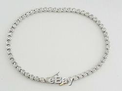 C De Cartie 18K White Gold 1.53 ct Round Cut Diamond Bracelet Rtl $12,600
