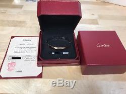 Cartier 18K White Gold Love Bracelet Size 21