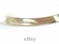 Cartier 18Kt Love Bracelet / Bangle White Gold Size 16 FT5543