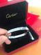 Cartier 18k White Gold Love Bracelet 4 Diamonds Size 19
