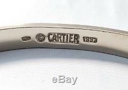 Cartier 750 18K White Gold Love Bangle Bracelet Size #16 With Driver Box Case