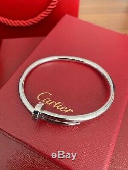 Cartier Juste un Clou Bracelet White Gold 18k Size 17 Box Certificate B6048317