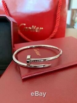 Cartier Juste un Clou Bracelet White Gold 18k Size 17 Box Certificate B6048317