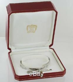 Cartier LOVE Bangle 18ct white gold size 20 immaculate with Box/tool/Cert/Bag