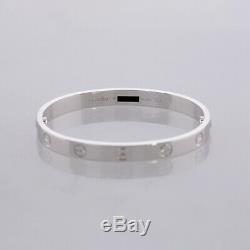Cartier LOVE Bangle Bracelet 18ct White Gold Size 16 RRP £5800 BOX + PAPERS