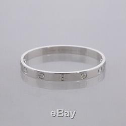 Cartier LOVE Bangle Bracelet 18ct White Gold Size 16 RRP £5800 BOX + PAPERS