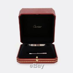 Cartier LOVE Bangle Bracelet Size 16 18ct White Gold
