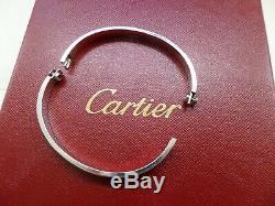 Cartier LOVE Bracelet Classic Size 18k White Gold Size 18 Mint Condition