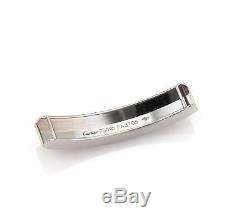 Cartier Love 18k White Gold Slide Bar Leather Belt & Buckle Bracelet