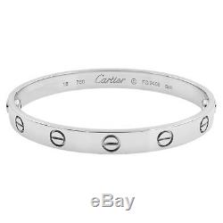 Cartier Love Bracelet Size 16 18K White Gold With Papers