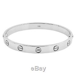 Cartier Love Bracelet Size 16 18K White Gold With Papers