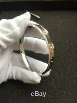 Cartier Love Bracelet Size 17 18k White Gold