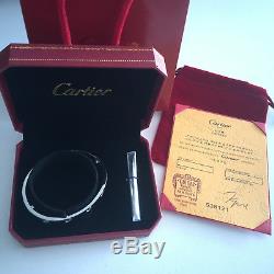Cartier Love Bracelet Size 18 18k White Gold