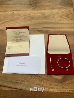 Cartier Love Bracelet White Gold Size 17