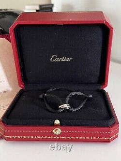 Cartier Trinity Bracelet 18K White Gold, Black Ceramic
