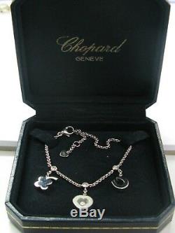 Chopard Happy Diamond Lucky Charm Bracelet 85/5811/02 18K White Gold Diamond