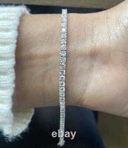 Christmas Sale- 5.00Ct D/VS Lab Grown Round Diamond Tennis Bracelet White Gold