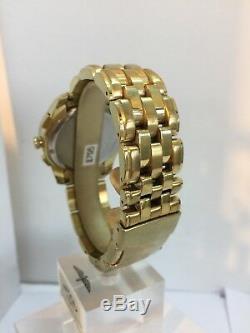 Citizen Mens Analog White Dial Eco-Drive Gold Tone Bracelet Watch BL8006-58A