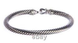DAVID YURMAN Women's Cable Buckle Bracelet with Gold 5mm $495 NEW