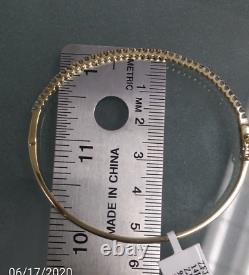 Deal! 1.00 CT Natural 100% Round Diamond Tennis Bangle Bracelet 14K Gold