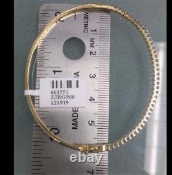 Deal! 1.00 CT Natural 100% Round Diamond Tennis Bangle Bracelet in 14KT Gold