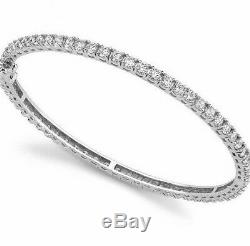 Deal! 2.50CT Natural 100% Genuine Eternity Diamond Tennis Bangle Bracelet 14KT