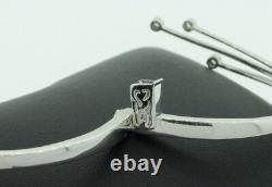 Designer FRM 18K White Gold Diamond Bangle Bracelet (6 1/2)