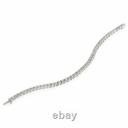 Diamond 4 Prong Tennis Bracelet in 14K White Gold 6 CTW
