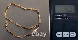 Diamond Bracelet 9ct Gold 375 Hallmarked 9ct 9k 9 Carat 7.5 inches