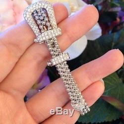 Diamond Buckle Bracelet with 1.50 ctw in 18k White Gold- HM897